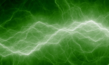 Green horizontal lightening