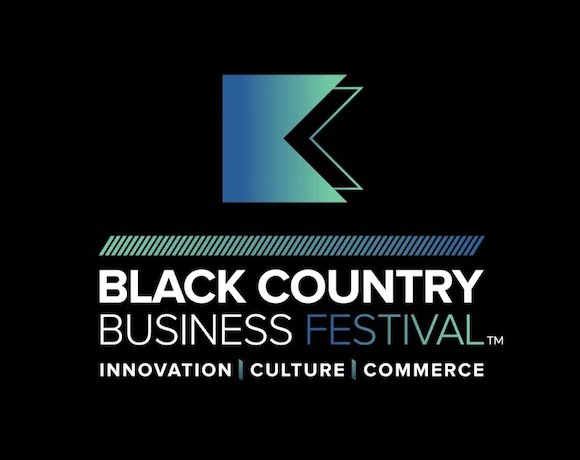 Black Country Business Festival logo with the slogan 'innovation, culture, commerce'