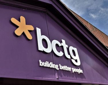 A building with 'BCTG building better people' on it