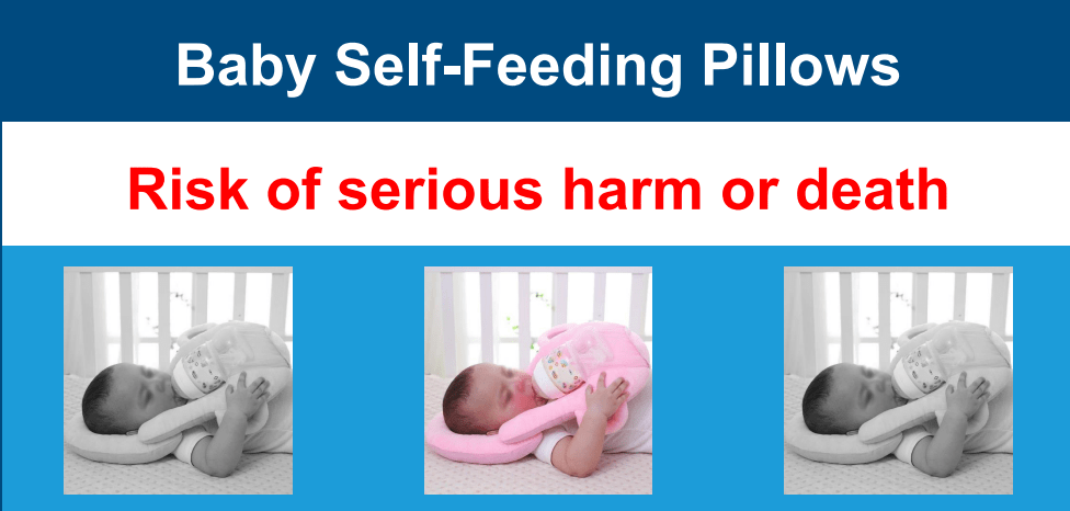 Baby Self-Feeding Pillows - risk of serious harm or death