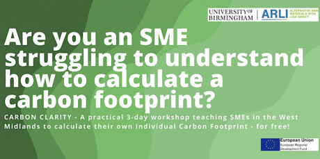 Text reads: Are you an SME struggling to understand how to calculate a carbon footprint?