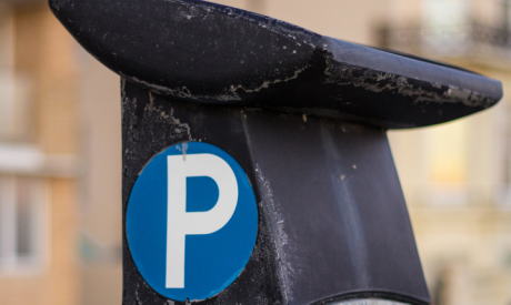 Close up of a parking meter