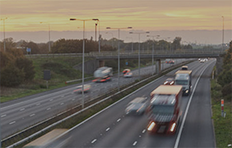 Moving traffic on a motorway