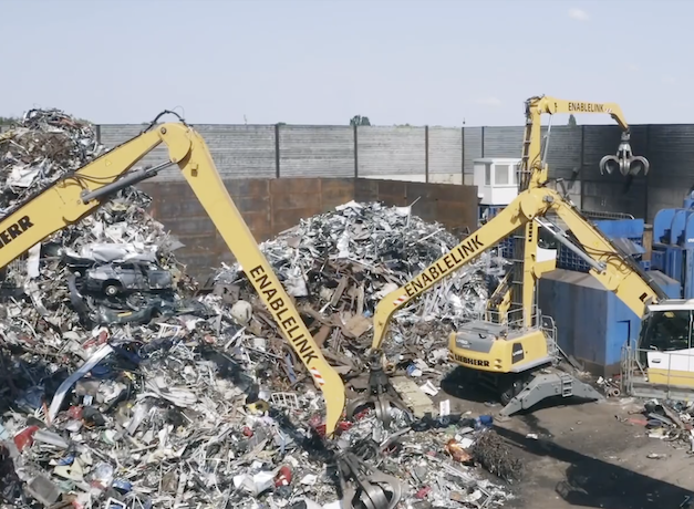 A photo of a metal recycling facility.