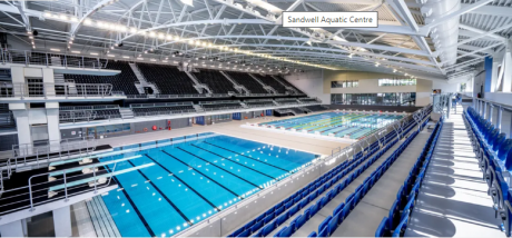 The Sandwell Aquatics Centre swimming pool