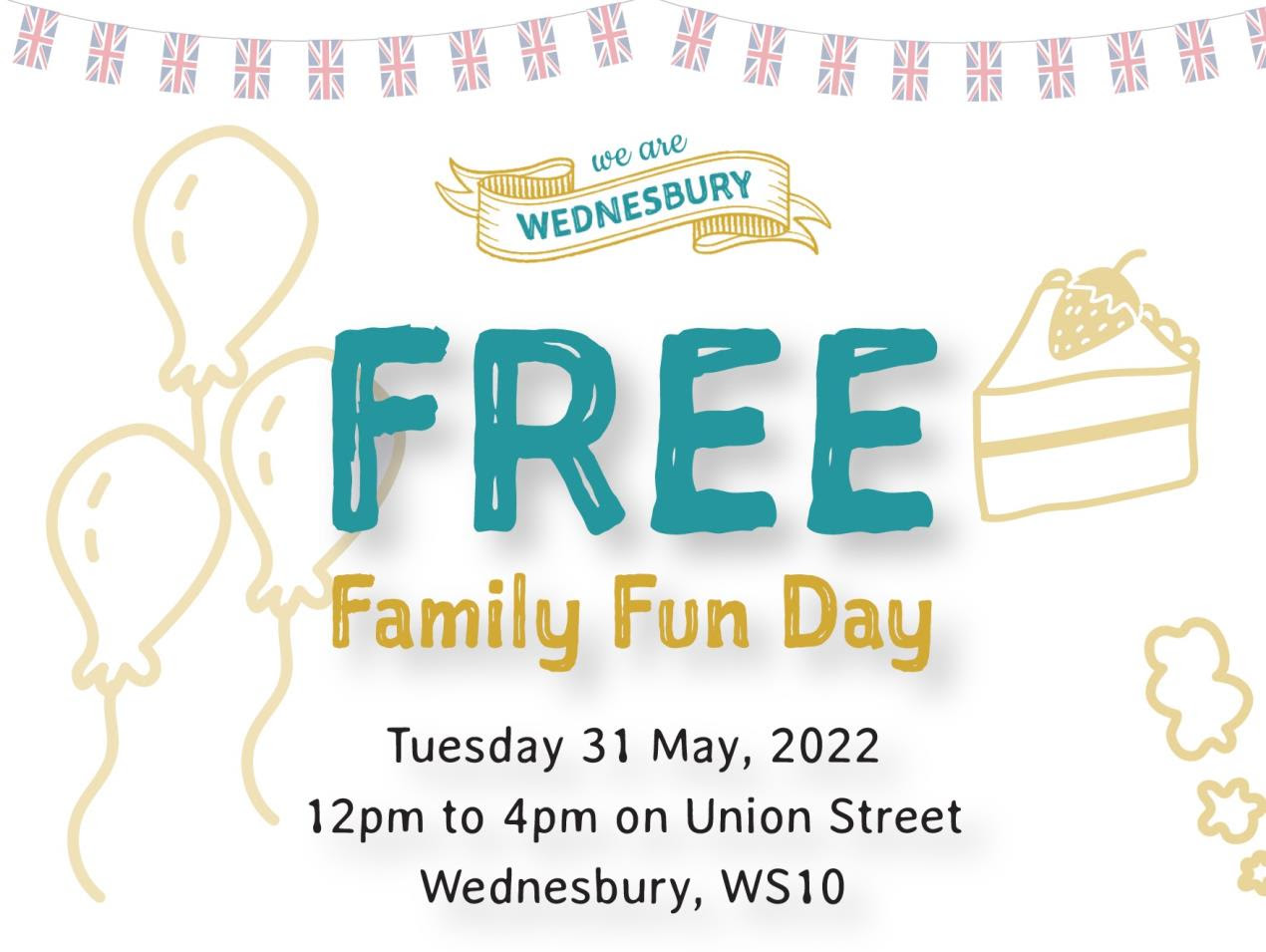 Poster for a Free Family Fun day in Wednesbury