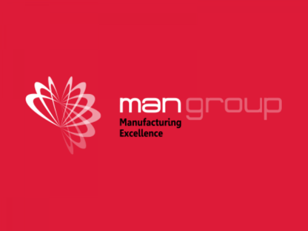 Manufacturing Assembly Network (MAN) logo with the slogan 'manufacturing excellence on a red background