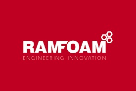 Ramfoam logo on red background with the text "Engineering innovation" underneath