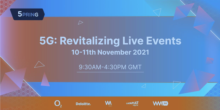 5Screenshot of a flyer for the 5G Revitalising Live Events digital event